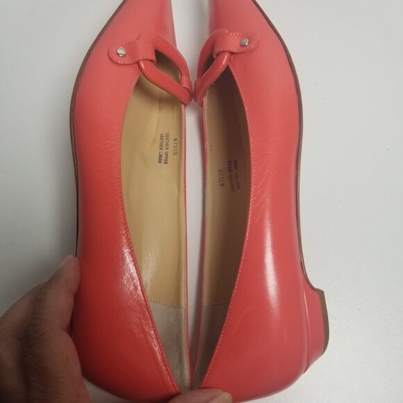 J. Crew Women's Coral Leather Croquette Flats Sz 8 - Picture 6 of 10